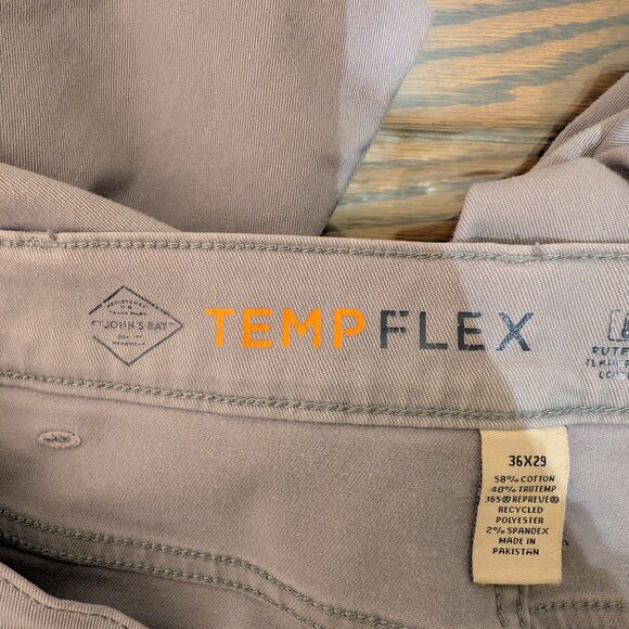 St. John's Bay Temp Flex Gray Pants Size 36X29 - Picture 10 of 13